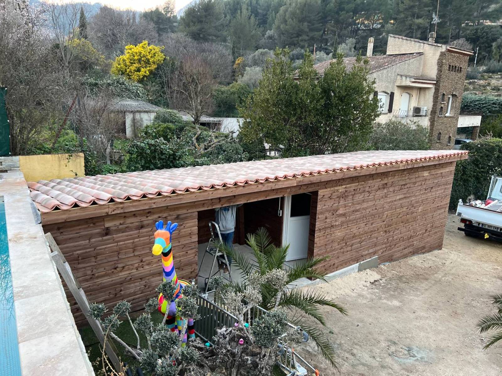 Construction d'un Pool house